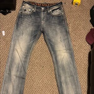 Rock Revival Jeans Raymon Straight Size: 36W/32L/17 1/2 Inseem